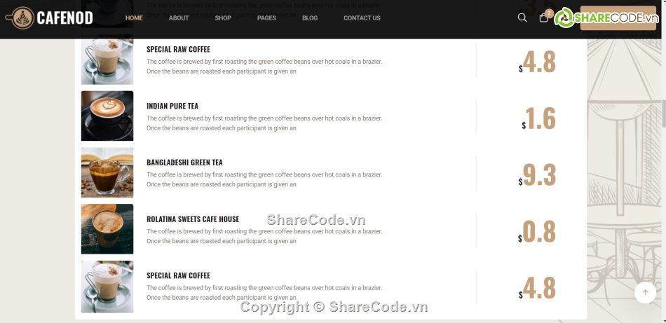 Template Web cafe,Website Template,web coffe,theme html,Template coffee